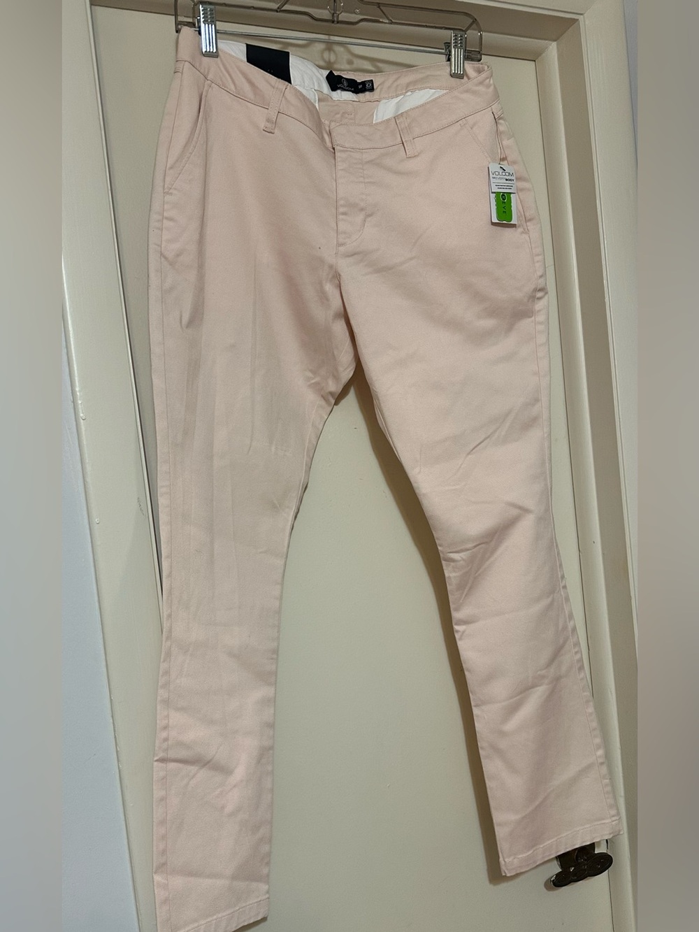 NWT Volcom pale pink chino - slim straight fit
